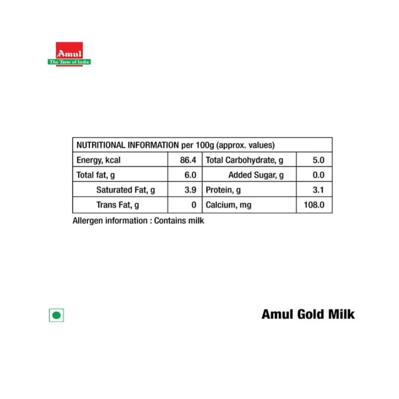 Amul Gold Full Cream Milk